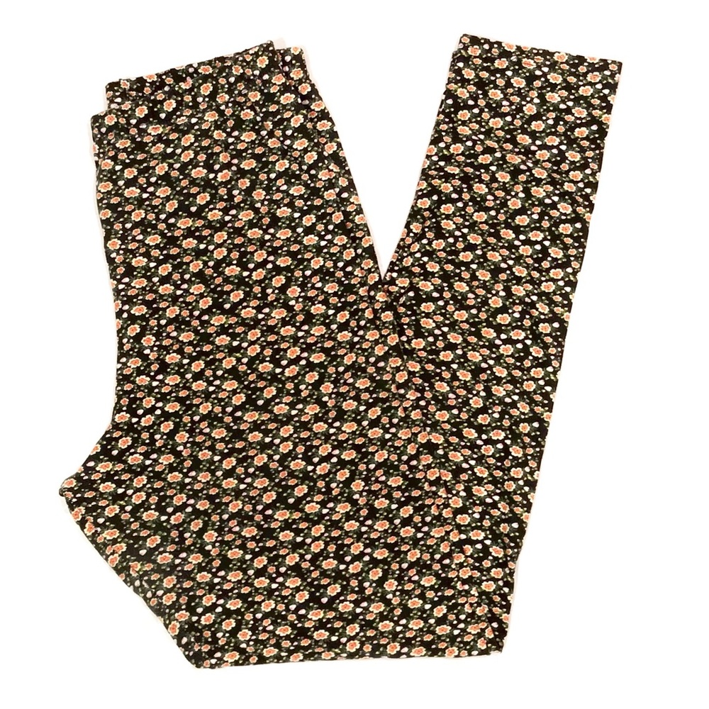 Black Floral Leggings